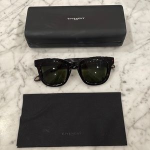 Studded Givenchy Sunglasses with Silver Studs with Box, Cloth, Great Condition